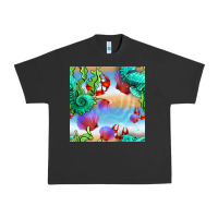 Pigment Black seahorse and beach Urban Heavy Tee - BundleAndBundleShop