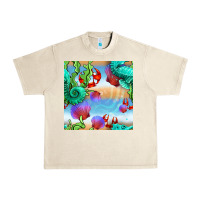 Sandshell seahorse and beach Urban Heavy Tee - BundleAndBundleShop