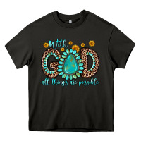 Asphalt with god all things are possible gemstone Heavy Core Tee - Zillion Design Studio