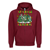 Burgundy put your balls all over me Zipper Hoodie - MaliasSmallBusiness