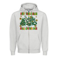 Dove Grey put your balls all over me Zipper Hoodie - MaliasSmallBusiness