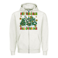 Oatmeal Heather put your balls all over me Zipper Hoodie - MaliasSmallBusiness