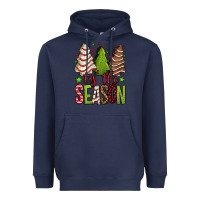 Navy tis the season christmas cakes Heavyweight Hoodie - Jasminsmagicworld