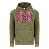 Mardi Gras Brushstrokes Vintage Hoodie | Teevron