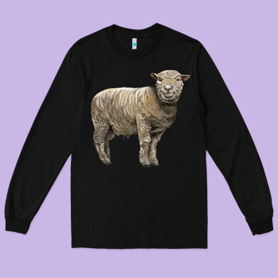 Southdown Sheep Long Sleeve Tee Designed By Lillyallendesigns