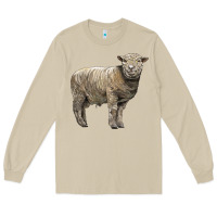 Mushroom southdown sheep Long Sleeve Tee - LillyAllenDesigns