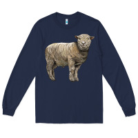 Navy southdown sheep Long Sleeve Tee - LillyAllenDesigns