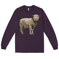 Plum southdown sheep Long Sleeve Tee - LillyAllenDesigns