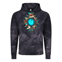 Cloud Black aztec leopard turquoise gemstone Vintage Hoodie - JahusDesignShop