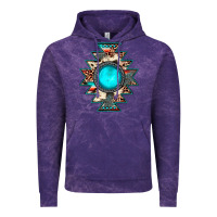 Cloud Purple aztec leopard turquoise gemstone Vintage Hoodie - JahusDesignShop