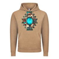 Vintage Coffee aztec leopard turquoise gemstone Vintage Hoodie - JahusDesignShop