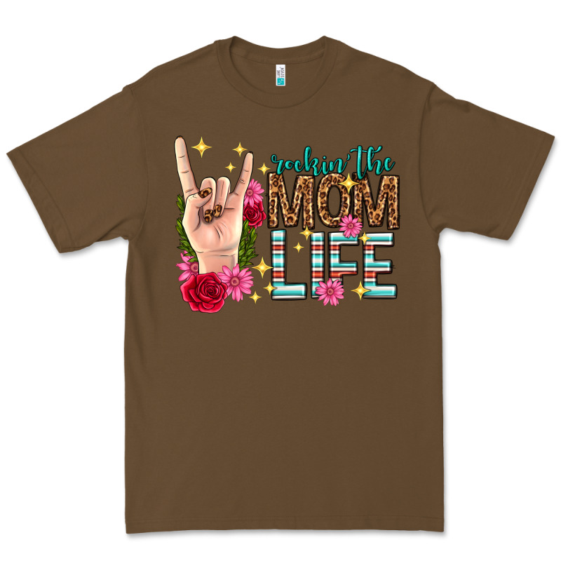 Rockin The Mom Life Mothers Day Premium Tee by texasbilliewilder | Teevron