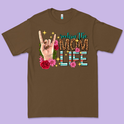 Rockin The Mom Life Mothers Day Premium Tee Designed By Texasbilliewilder