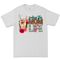 Dove Grey rockin the mom life mothers day Premium Tee - texasbilliewilder