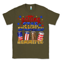 Army Green getting star spangled hammered Classic Tee - NancyCooperArtShop