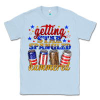 Dusty Blue getting star spangled hammered Classic Tee - NancyCooperArtShop