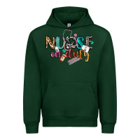 Forest Green nurse on duty Urban Hoodie - CowGirlArtShop