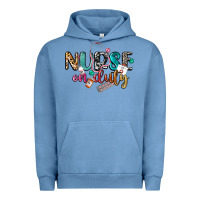 Pigment Pebble Blue nurse on duty Urban Hoodie - CowGirlArtShop