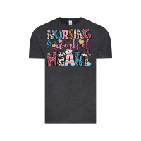 Vintage Black nursing is a work of heart Vintage Tee - BundleAndBundleShop