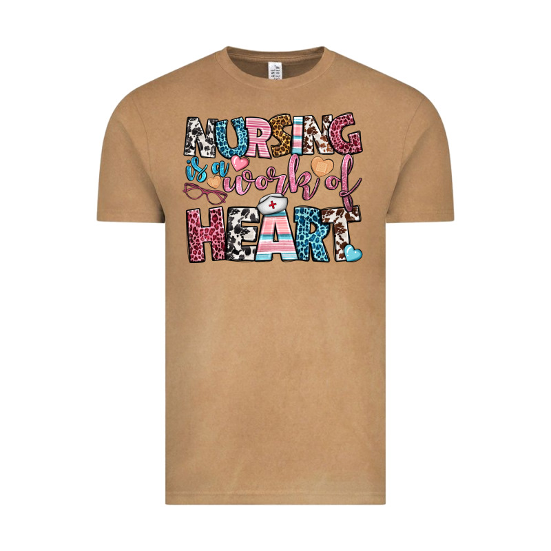 Nursing Is A Work Of Heart Vintage Tee by BundleAndBundleShop | Teevron