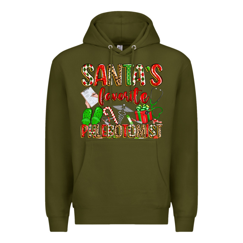 Santa's Favorite Phlebotomist Premium Hoodie by texasbilliewilder | Teevron