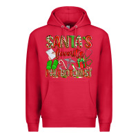 Cardinal Santa's Favorite Phlebotomist Premium Hoodie - texasbilliewilder