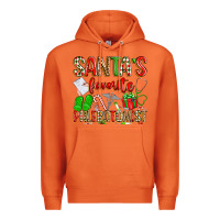Carrot Santa's Favorite Phlebotomist Premium Hoodie - texasbilliewilder