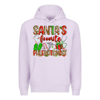 Lilac Santa's Favorite Phlebotomist Premium Hoodie - texasbilliewilder