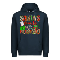 Navy Santa's Favorite Phlebotomist Premium Hoodie - texasbilliewilder