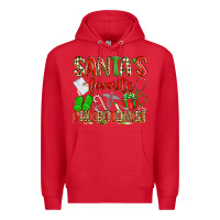 Red Santa's Favorite Phlebotomist Premium Hoodie - texasbilliewilder