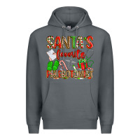 Rock Santa's Favorite Phlebotomist Premium Hoodie - texasbilliewilder