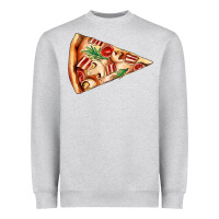 Heather Grey pizza slice Heavyweight Sweatshirt - AdoDesignShop