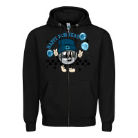 Black happy new year disco ball Zipper Hoodie - MaliasSmallBusiness