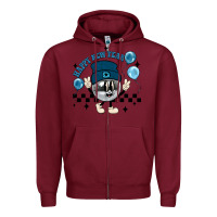 Burgundy happy new year disco ball Zipper Hoodie - MaliasSmallBusiness