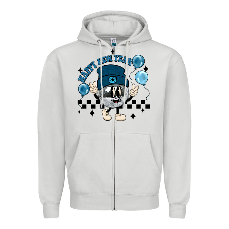 Happy New Year Disco Ball Zipper Hoodie by MaliasSmallBusiness | Teevron