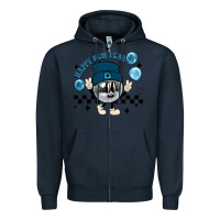 Navy happy new year disco ball Zipper Hoodie - MaliasSmallBusiness