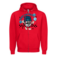 Red happy new year disco ball Zipper Hoodie - MaliasSmallBusiness