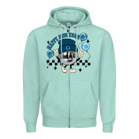 Seafoam happy new year disco ball Zipper Hoodie - MaliasSmallBusiness
