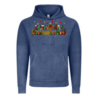 Vintage Denim christmas with christmas cross libbey glass Vintage Hoodie - BundleAndBundleShop