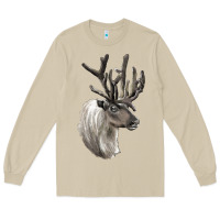 Mushroom Reindeer Buck Deer Head Long Sleeve Tee - LillyAllenDesigns
