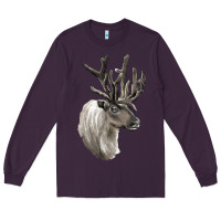 Plum Reindeer Buck Deer Head Long Sleeve Tee - LillyAllenDesigns
