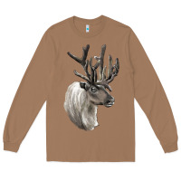 Toasted Coconut Reindeer Buck Deer Head Long Sleeve Tee - LillyAllenDesigns