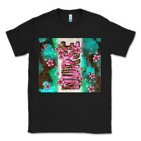 Black pink floral nurse with flowers Classic Tee - AdoDesignShop