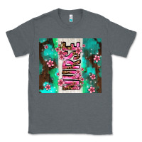 Charcoal Heather pink floral nurse with flowers Classic Tee - AdoDesignShop