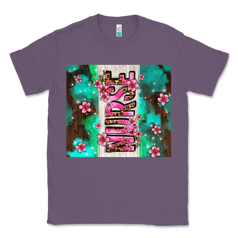 Pink Floral Nurse With Flowers Classic Tee by AdoDesignShop | Teevron