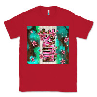 Red pink floral nurse with flowers Classic Tee - AdoDesignShop