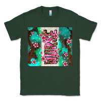 Sports Green pink floral nurse with flowers Classic Tee - AdoDesignShop