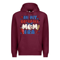 Burgundy in my baseball mom era Premium Hoodie - JahusDesignShop