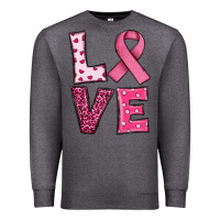 Charcoal Heather Western Breast Cancer Love Premium Sweatshirt - RanaPortraitStore