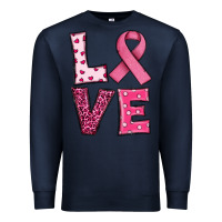 Navy Western Breast Cancer Love Premium Sweatshirt - RanaPortraitStore